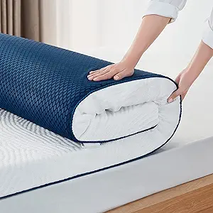 Photo 1 of **USED *** LINSY LIVING 3 Inches Memory Foam Mattress Topper Full, Cooling Gel-Infused Swirl Memory Foam for Back Pain, Bed Topper Full with Tencel™ Cover, CertiPUR-US and Oeko-TEX Certified, Full Size Full 3 Inch