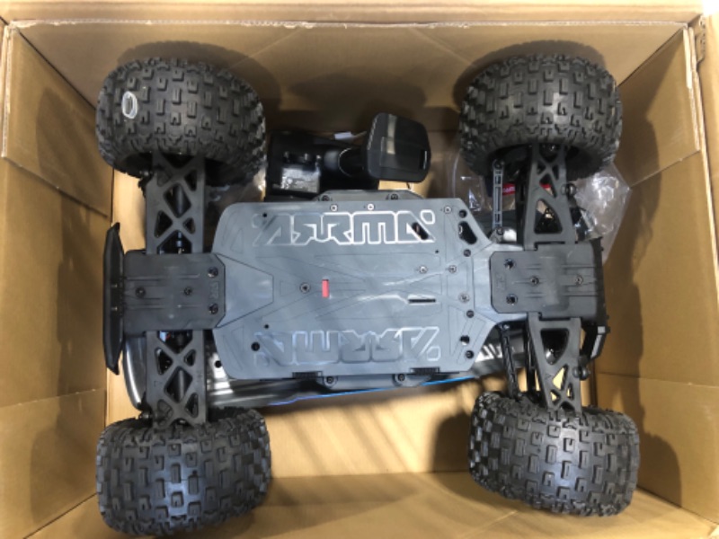 Photo 1 of ARRMA RC Truck 1/10 Granite 4X2 Boost MEGA 550 Brushed Monster Truck RTR with Battery & Charger, Blue, ARA4102SV4T2