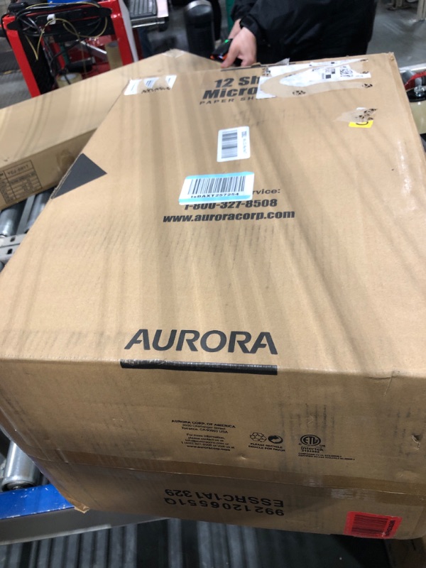 Photo 2 of Aurora AU1275MA Professional Grade 12-Sheet Micro-Cut Paper and CD & SL16 Professional Grade Synthetic Shredder Oil, 16 Oz Flip-Top Leak Proof Bottle , Synthetic Shredder Oil 16 oz. 12-Sheet Micro-cut/60-min Run Time Shredder + Oil, 16 Oz