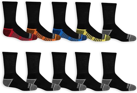 Photo 1 of Fruit of the Loom Boys' Big Durable Cushion Crew Socks (10 Pack)
