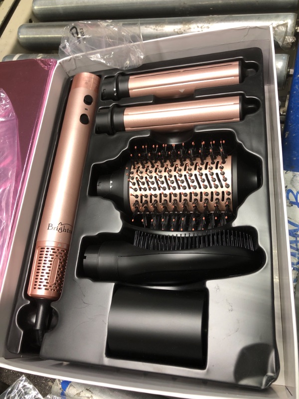 Photo 3 of Brightup Hair Dryer Brush with 110,000 RPM High-Speed Brushless Motor, Negative Ionic Blow Dryer for Fast Drying, 5 in 1 Professional Hot Air Wrap Styler for Curling Volumizing Straightening & Styling