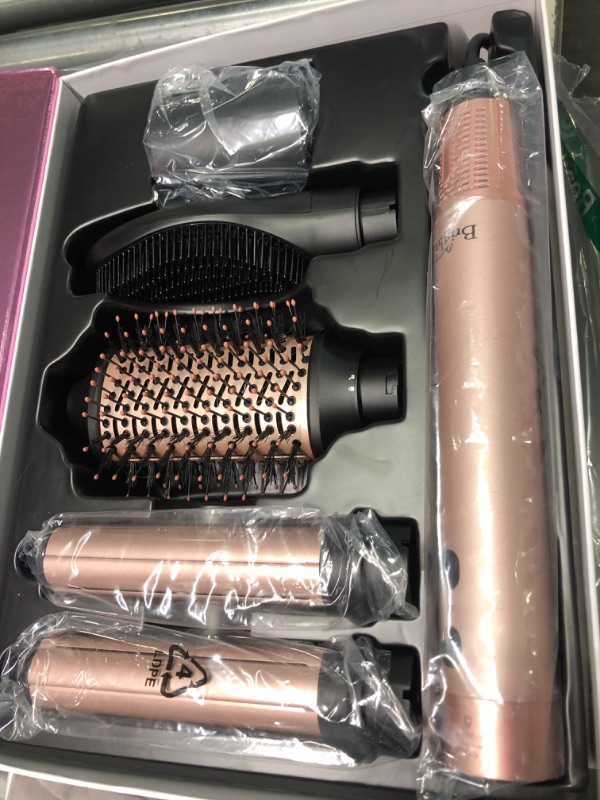 Photo 1 of Brightup Hair Dryer Brush with 110,000 RPM High-Speed Brushless Motor, Negative Ionic Blow Dryer for Fast Drying, 5 in 1 Professional Hot Air Wrap Styler for Curling Volumizing Straightening & Styling