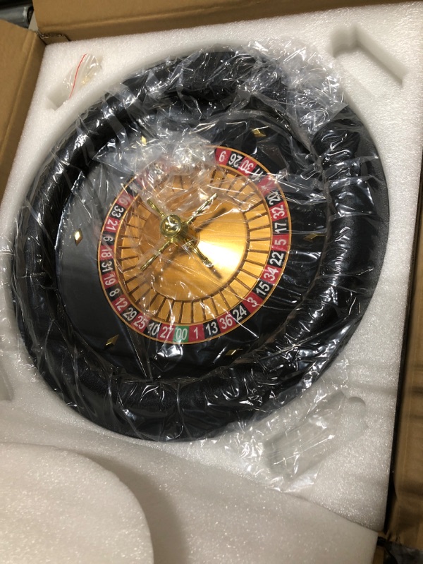 Photo 3 of Yuanhe Deluxe 18Inch ABS Roulette Wheel Set,Casino Grade Precision Bearings,Zinc Alloy Dish,Chrome-Plated Brass Turret,Very Smooth Spinning Action,Great for Home Game Night or Professional Use.