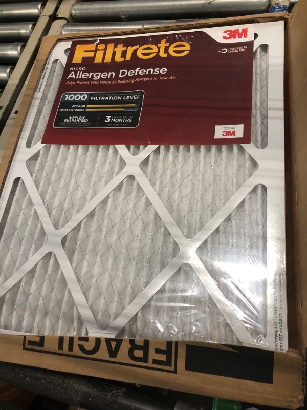 Photo 1 of 3M Filtrete Allergen Defense Filter AD03-2PK-6E-NA, MPR 1000, 20 in x