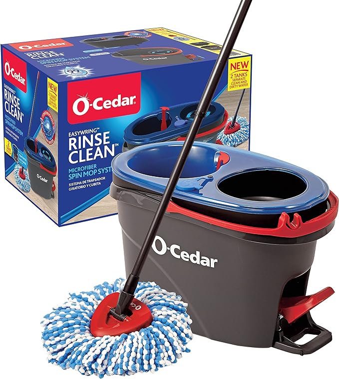 Photo 1 of ** mop not included** O-Cedar EasyWring Microfiber Spin Mop, Bucket Floor Cleaning System, Red, Gray 
