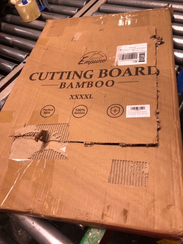Photo 1 of 30 x 20 Extra Large Cutting Board, Turkey Carving Board Bamboo Meat Cutting Boards for Kitchen with Juice Groove and Handles Heavy Duty Charcuterie Board, 4XL, Empune 4XL:30"L*20"W