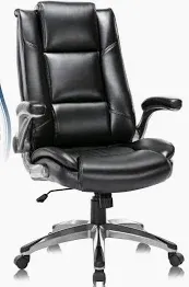 Photo 1 of COLAMY Leather Executive Office Chair- High Back Home Computer Desk Chair with Padded Flip-up Arms, Adjustable Tilt Lock, Swivel Rolling Ergonomic Chair for Adult Working Study ** not exact photo**