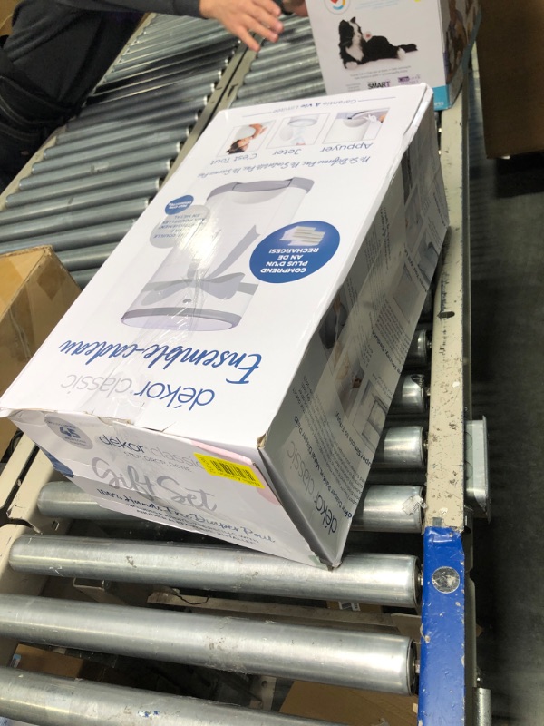 Photo 1 of Dékor Classic Diaper Pail Gift Set – White | Comes with Over a Year's Supply Worth of Dékor Refills! Classic Gift Set 2 Piece Set