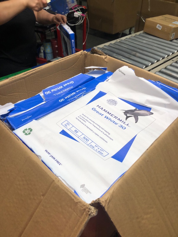 Photo 1 of Hammermill Printer Paper, Great White 30% Recycled Paper, 11 x 17-1 Ream (500 Sheets) - 92 Bright, Made in the USA, 086750