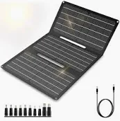 Photo 1 of 30W Portable Foldable Solar Panel Charger for Outdoor Camping Solar Battery Charger 12 Volt Waterproof High Efficiency Solar Panel Kit DC for Portable Power Station USB Solar Panel ** not exact picture**