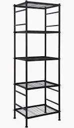 Photo 1 of 5-Wire Shelving Metal Storage Rack Shelves, Standing Storage Shelf Units for Laundry Bathroom Kitchen Pantry Closet(Black) ** not exact photo**