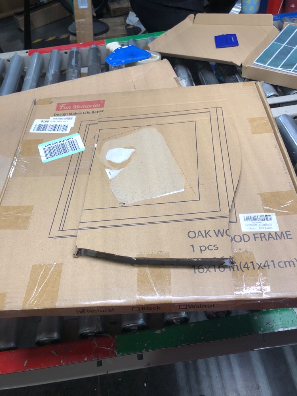 Photo 1 of 16x16 Picture Frame, Solid Oak Wood Frame 16 x 16, 16x16 Square Frame Matted to 12x12, 16x16 in | 41x41 cm Natural Wood Photo Frame Poster Frame with Tempered Glass Beige Oak 16x16 - 1P