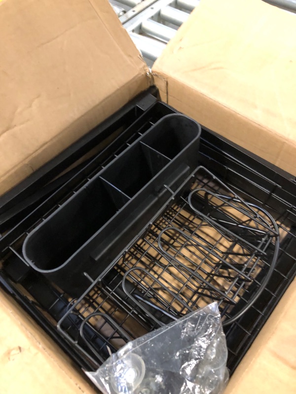 Photo 2 of ?Fit Sink 24"- 33" L? 2023 Version Adbiu Over Sink Dish Drying Rack (Expandable Dimension) Snap-On Design 2 Tier Large Kitchen Dish Rack Stainless Steel Counter Organization and Storage Black 23.5" - 32.5"(L) x 12"(W) x 19" - 22"(H)