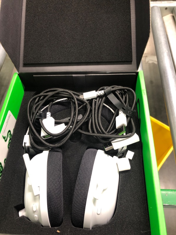 Photo 2 of Razer BlackShark V2 Pro Wireless Gaming Headset 2023 Edition: Detachable Mic - Pro-Tuned FPS Profiles - 50mm Drivers - Noise-Isolating Earcups w/Ultra-Soft Memory Foam - 70 Hr Battery Life - White