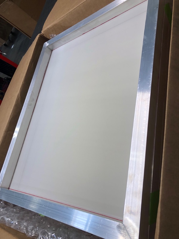 Photo 3 of Aluminum Screen Printing Screens, 20 x 24 Inch Pre-Stretched Silk Screen Frames, Dry Sift Screen Set of 4, Polyester mesh Screen, 60 90 110 200 Mesh, Micron Equiv 250 165 149 75 20 × 24"