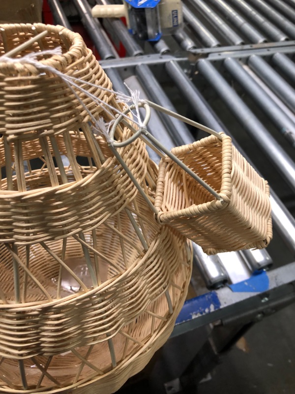 Photo 1 of Hot Air Balloon Woven Rattan Hot 20 Inch Air Balloon Floating the Skies Air Balloon Photo Prop Hanging Home Decor for Kid Room Preschool Ornament