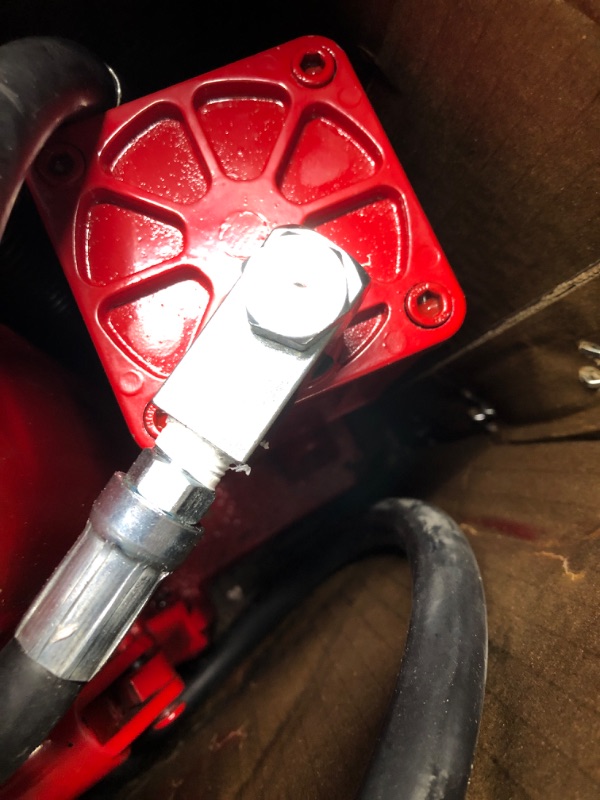 Photo 1 of BIG RED TA92006 Torin Pneumatic Air Hydraulic Bottle Jack with Manual Hand Pump, 20 Ton (40,000 lb) Capacity, Red 20 Ton (40,000 LBs) Pneumatic Air Jack