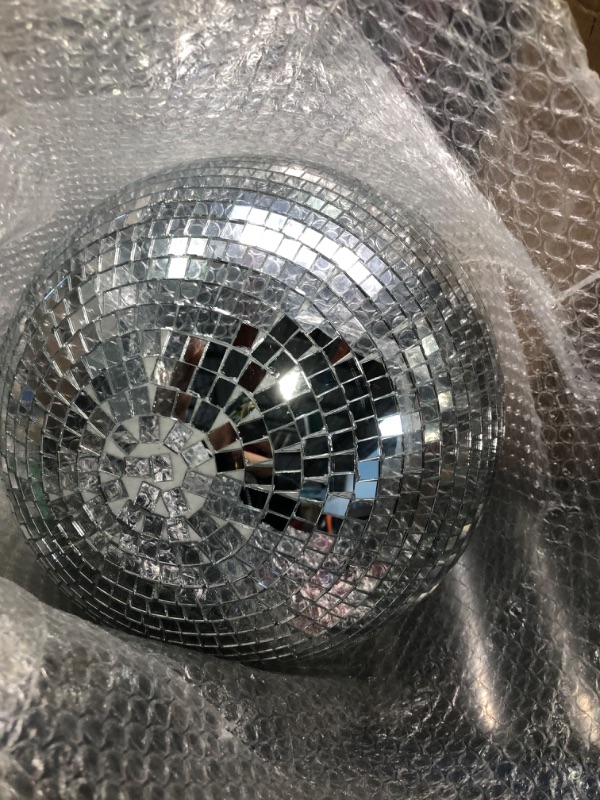 Photo 2 of Youdepot Disco Ball Disco Ball Mirror 12 Inch Mirror Ball Hanging Disco Lighting Ball for DJ Club Stage Bar Party Wedding Holiday Decoration Disco Ball Large