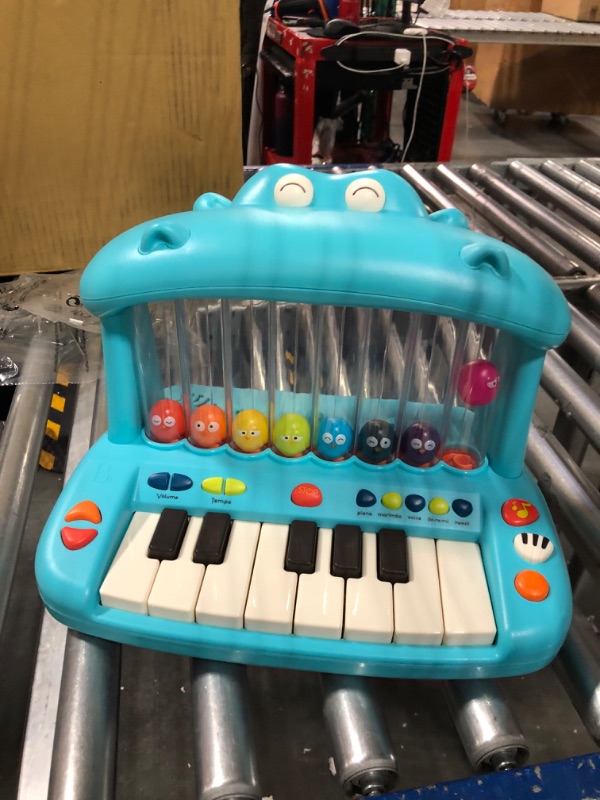 Photo 2 of B. toys- Hippo Pop- Musical Toy Keyboard – Play Piano – Songs, Sounds & Lights – Musical Instrument for Toddlers, Kids – 12 Months +