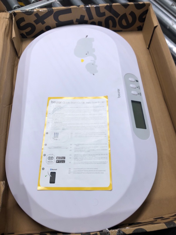 Photo 2 of Beurer BY80 Digital Baby Scale, Infant Scale for Weighing in Pounds, Ounces, or Kilograms up to 44 lbs, Newborn Scale with Hold Function, Pet Scale for Cats and Dogs