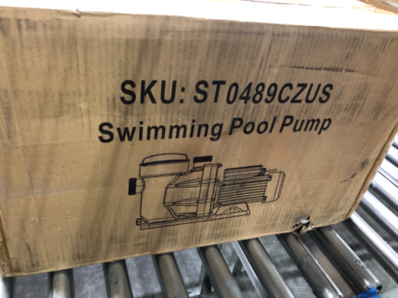 Photo 4 of Anbull 1.5HP Swimming Pool Pump, 1100W In/Above Ground Pool Pump with 59.05'' Electric Cord, High Efficiency and Low Noise, Apply to Water Circulation in Filtration System (110-120V/60HZ) SPP-1.5HP