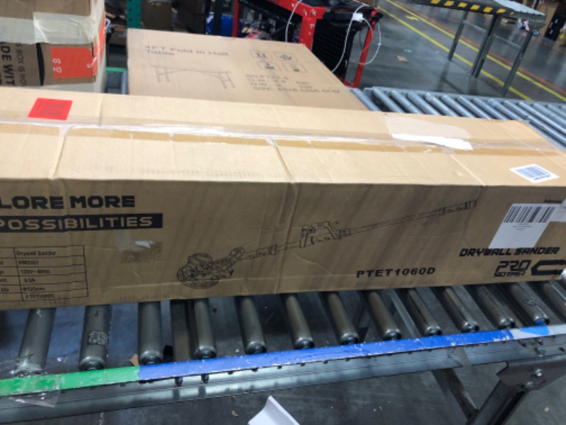 Photo 1 of Drywall Sander, Prostormer 6.5A Electric Drywall Sander Machine with Automatic Vacuum System, 500 to 1800RPM Variable Speeds, LED Light, 13Pcs Sanding Pads, Extendable Handle and Carrying Bag Green