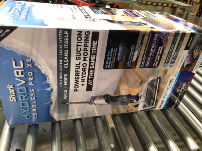 Photo 3 of Shark WD201 HydroVac Cordless Pro XL 3-in-1 Vacuum, Mop & Self-Cleaning System with Antimicrobial Brushroll* & 12 oz. Odor Neutralizing Concentrate for Hard Floors & Area Rugs, Lightweight, Pure Water