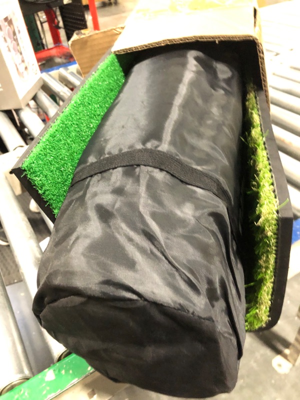 View 3 of Golfguru Golf Net, 10x7ft All in 1 Golf Practice Net with XL Tri-Turf Golf Mat, Impact Target, 10 Golf Balls, 7 Golf Tees, 2 Rubber Golf Tees, Carry Bag, Golf Net for Backyard Driving Chipping Indoor