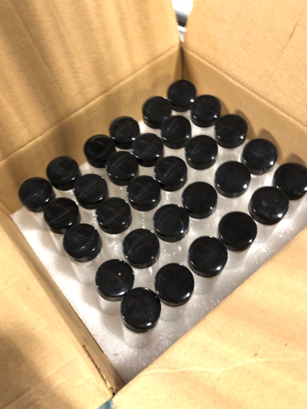 Photo 1 of 30 Pack Clear Liquid 1 oz Bottles with Caps for Cosmetics, Makeup, Sample Liquid Storage (30 ml)