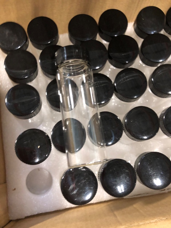 Photo 1 of 30 Pack Clear Liquid 1 oz Bottles with Caps for Cosmetics, Makeup, Sample Liquid Storage (30 ml)