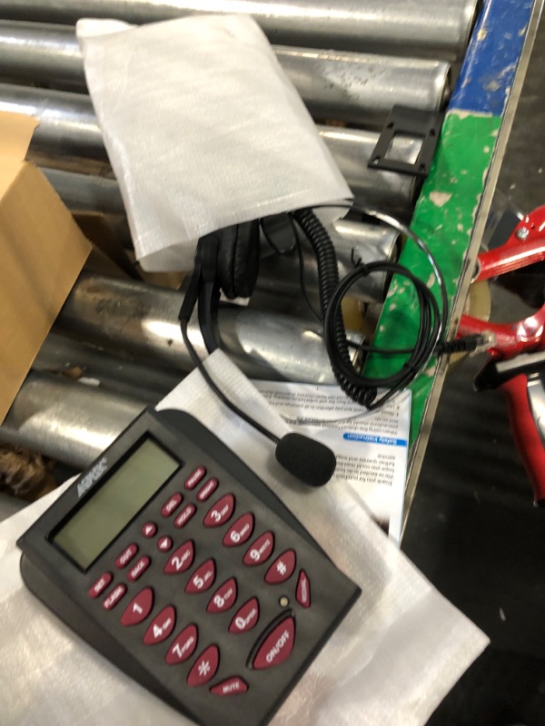 Photo 3 of AGPtEK Corded Telephone with Headset & Dialpad for House Call Center Office - Noise Cancellation