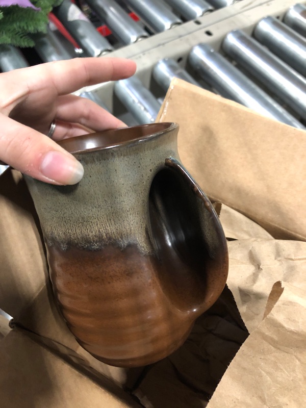 Photo 2 of 16 Ounce Handmade Pottery Handwarmer Coffee Mug (1)