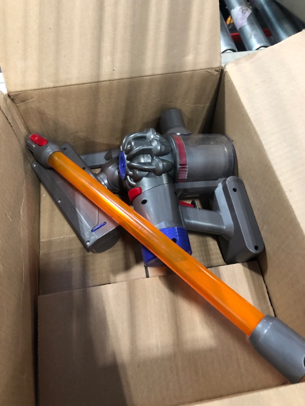 Photo 3 of ******FOR PARTS**** 
 Casdon Little Helper Dyson Cord-Free Vacuum Cleaner Toy, Grey, Orange and Purple (68702) Dyson Ball Vacuum Toy Vacuum with Working Suction and Sounds, 2 lbs, Grey/Yellow/Multicolor Toy + Dyson Ball Vacuum