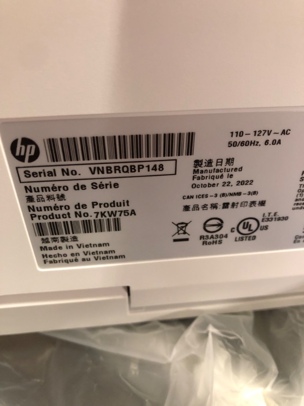Photo 4 of ******** BROKEN TOUCH SCREEEN **** HP Color LaserJet Pro M283fdw Wireless All-in-One Laser Printer, Remote Mobile Print, Scan & Copy, Duplex Printing, Works with Alexa (7KW75A), White