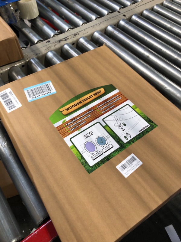 Photo 1 of Wooden Toilet Seat Round for Winter, Wood Toilet Seat for American Standard Size Toilet Seats, Easy to Install