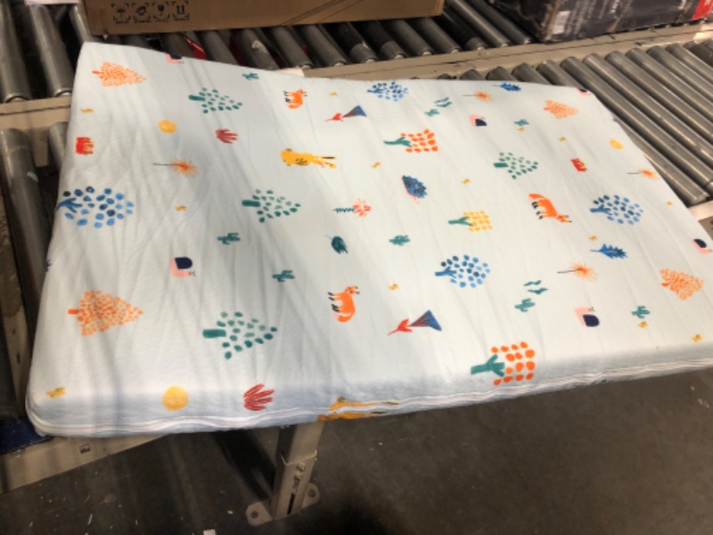 Photo 1 of Blissful Diary Dual-Sided Crib Mattress & Toddler Mattress, Waterproof Washable Ultra-Soft Jacquard Cover, Memory Foam Baby Mattress for Crib, Standard Mattress for Toddler Bed, Woodland Animal