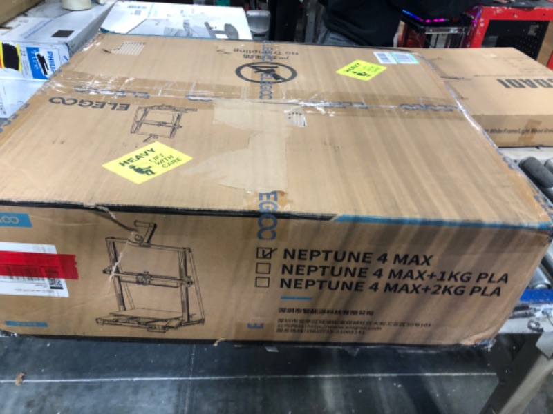 Photo 2 of ELEGOO Neptune 4 Max 3D Printer, 500mm/s High Speed Large FDM Printer with High-Temp Nozzle, Auto Leveling and Direct Drive Extruder, 16.53x16.53x18.89 Inch Printing Size