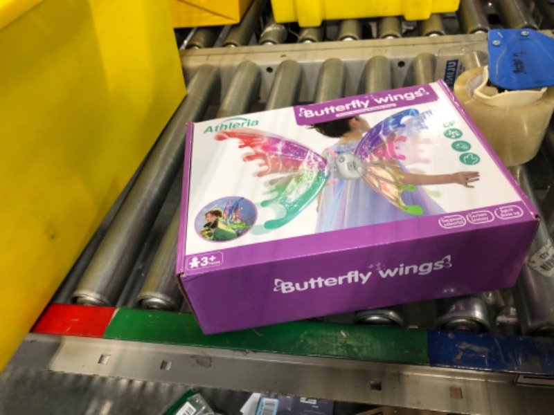 Photo 1 of ATHLERIA Light Up Fairy Angel Wings for Girls,Electric Moving Butterfly Wings with Lights,Cool Toys for Kids Cosplay Costumes Princess Dress Up Party Favor,Birthday for Girls Age 4567+ without battery Dazzling Colours