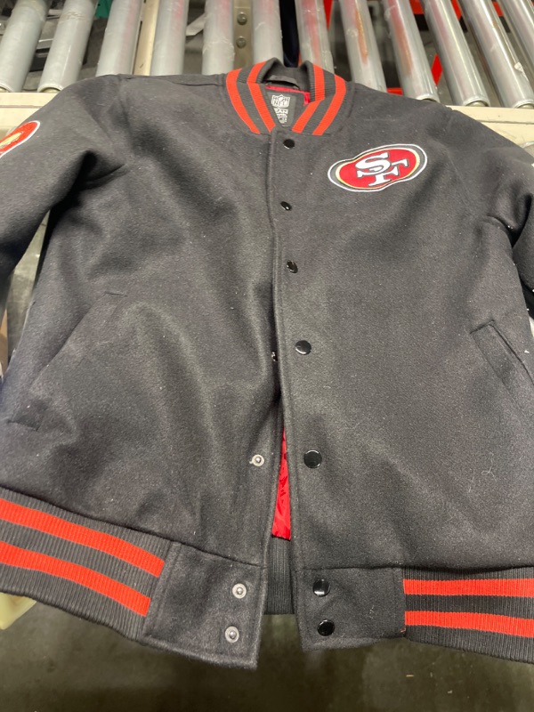 Photo 2 of Ultra Game NFL Men's Classic Varsity Coaches Jacket Coat