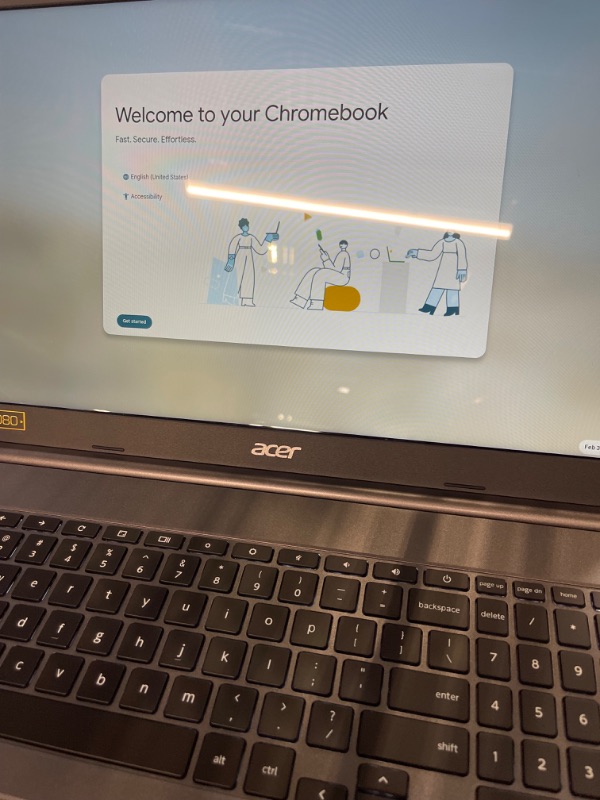 Photo 8 of Acer Chromebook 317 CB317-1H CB317-1H-C41X 17.3" Chromebook - Full HD - 1920 x 1080 - Intel Celeron N5100 Quad-core (4 Core) 1.10 GHz - 4 GB RAM - 32 GB Flash Memory - Sparkly Silver