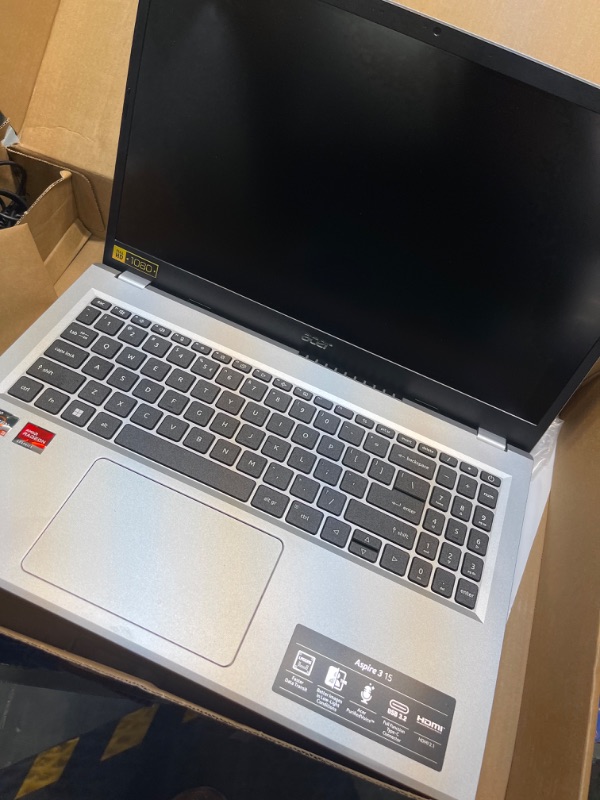 Photo 3 of Acer Aspire 3 A315-24P-R7VH Slim Laptop | 15.6" Full HD IPS Display | AMD Ryzen 3 7320U Quad-Core Processor | AMD Radeon Graphics | 8GB LPDDR5 | 128GB NVMe SSD | Wi-Fi 6 | Windows 11 Home in S Mode R3 7320U