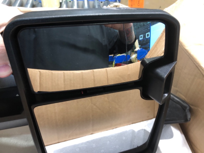 Photo 1 of AERDM Towing Mirrors Compatible with 2007-2013 Chevy Silverado GMC Sierra Exterior Mirrors Power Heated Lens with Turn Signal Lights, Clearance Lamp, Running Light View Mirrors