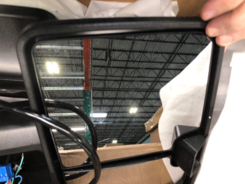 Photo 3 of AERDM Towing Mirrors Compatible with 2007-2013 Chevy Silverado GMC Sierra Exterior Mirrors Power Heated Lens with Turn Signal Lights, Clearance Lamp, Running Light View Mirrors