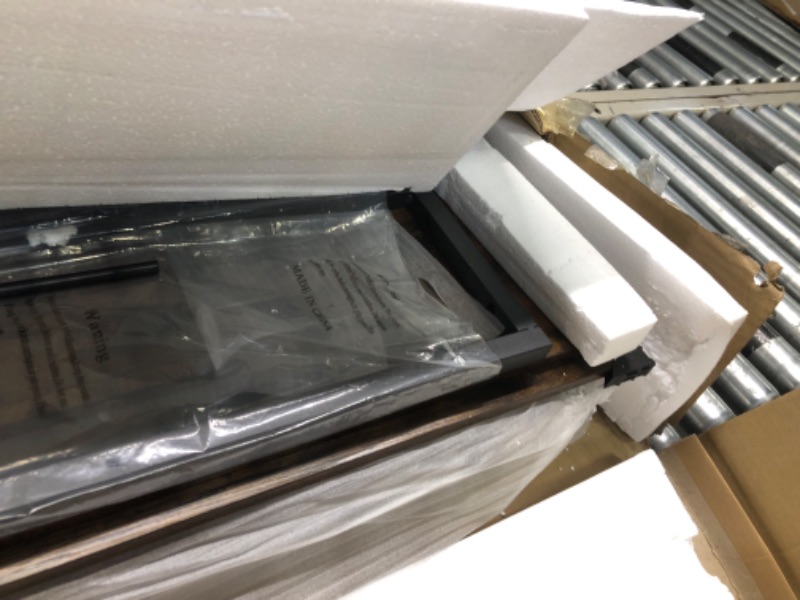 Photo 1 of SUPERJARE Large Bakers Rack with Power Outlets, 6-Tier Microwave Stand, Coffee Bar with 12 S-Shaped Hooks, Kitchen Shelf with Wire Basket, 39.3 x 15.5 x 66.9 Inches, Vintage Brown