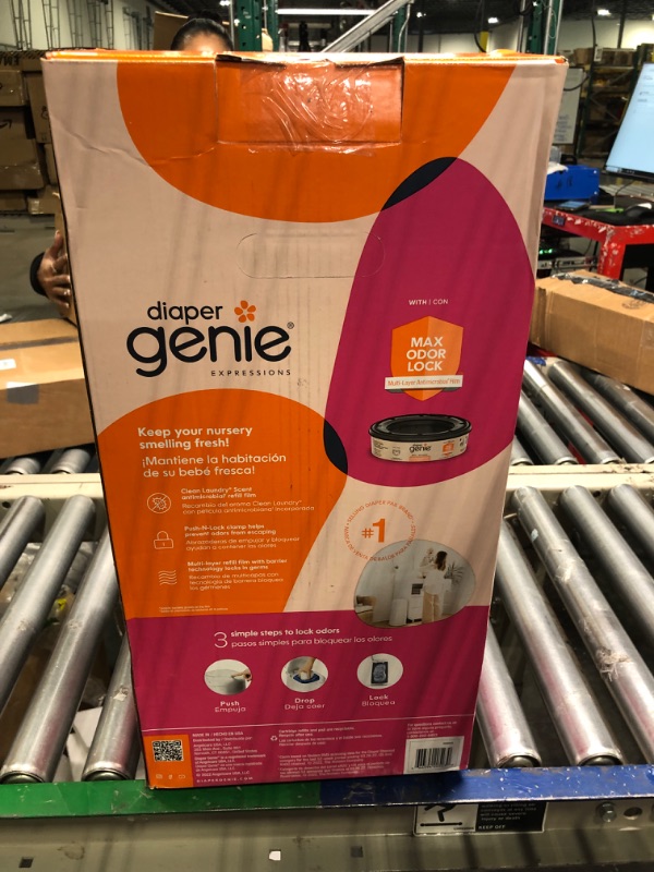 Photo 2 of Diaper Genie Expressions Pail | Odor-Controlling Baby Diaper Disposal System | Includes Diaper Pail and 1 Starter Refill Bag