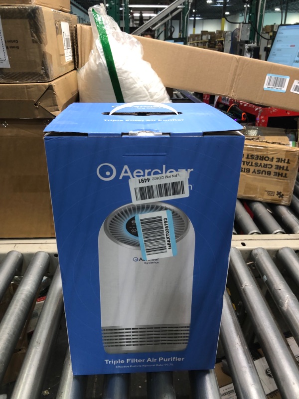 Photo 1 of Clarifion AerClear - Air Purifier for Home, 3-Stage Filtration System with HEPA Filter, Ionize and Clean Air Office Bedroom, Helps With Dust, Pets, Smoke, Pollen, 7 Night Light Mode, Low Noise