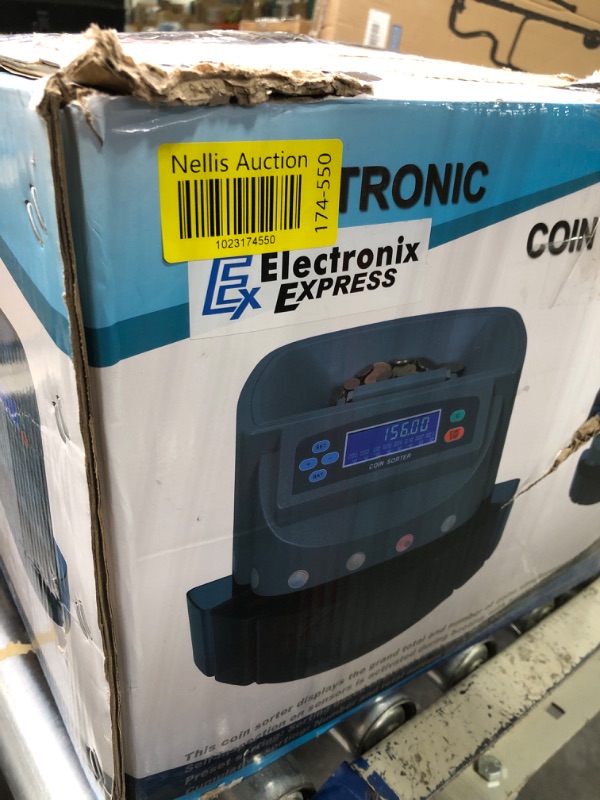 Photo 1 of Electronic USD Coin Sorter and Counter with LCD Display, Sorts 270 Coins Per Minute into Coin Wrappers or Bins, Coin Wrapper Tubes Included by EX ELECTRONIX EXPRESS