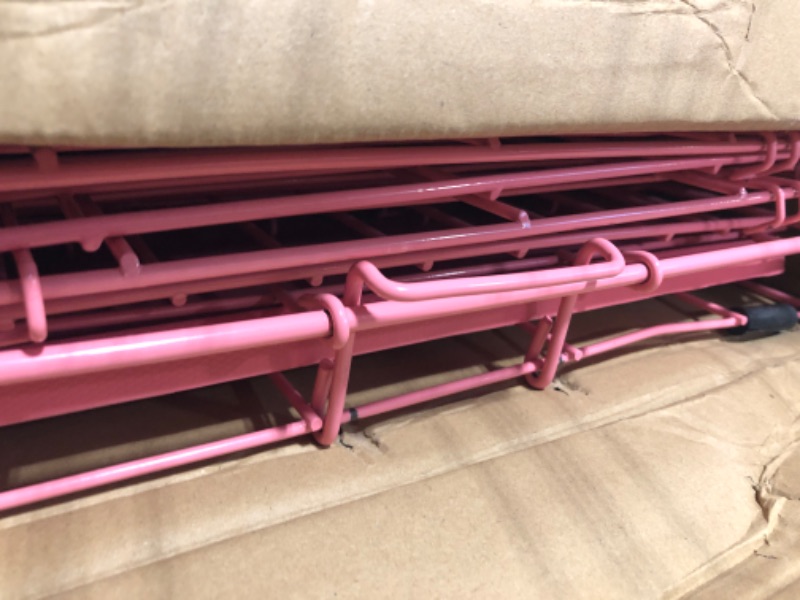 Photo 1 of 24-Inch Pink Single Door iCrate with Fleece Bed and Cover