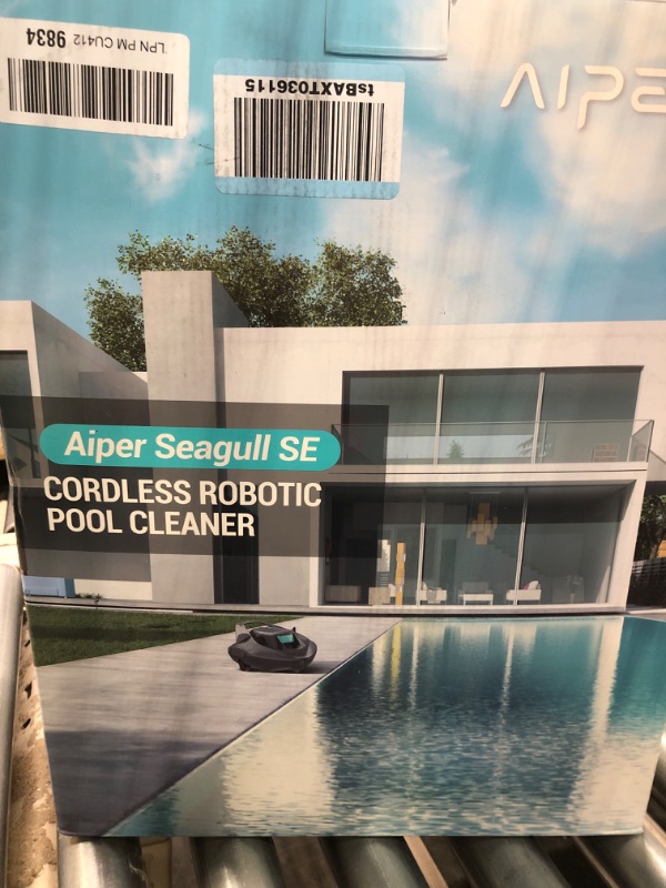 Photo 3 of (2023 Upgrade) AIPER Seagull SE Cordless Robotic Pool Cleaner, Pool Vacuum Lasts 90 Mins, LED Indicator, Self-Parking, Ideal for Above/In-Ground Flat Pools up to 40 Feet - Gray