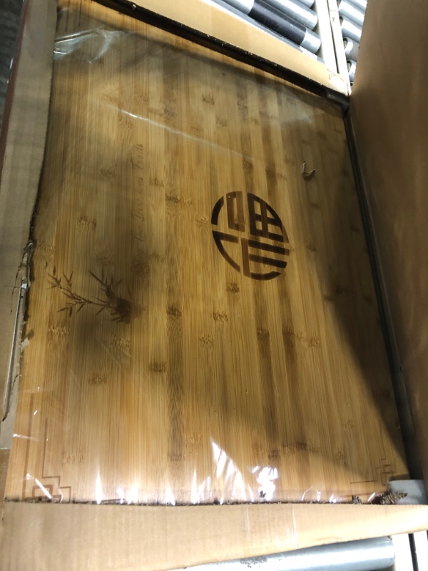 Photo 1 of **USED** Bukfen Wood Stove Top Cover with Handles,Wooden Serving Tray, Stove Cover, Noodle Board, Great for, Kitchen Storage, Homes